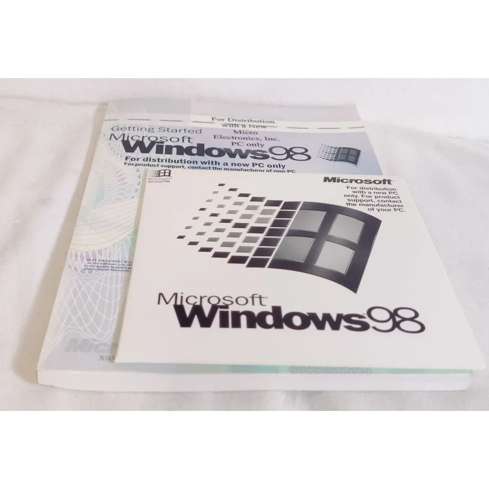 MICROSOFT WINDOWS 98 FIRST EDITION CD Sealed NEW with Manual-Key maybe used